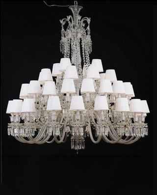 48 Lights Baccarat Inspired Crystal Chandelier 60X72 Inch Big Chandelier for Living Room