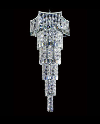 75 Inch Tall 6 Layers Staircase Chandelier 33"W  75" H