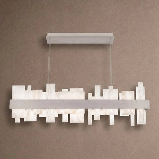 Acropolis 46in LED Linear Alabaster Chandelier