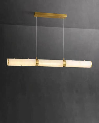 40''/ 48''/ 55'' Linear Chandelier Modern Alabaster Chandelier Lighting for Kitchen Island