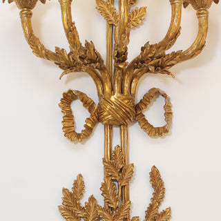 40 Inch Tall Brass Wall Sconce 5 Lights Retro Copper Wall Lamp