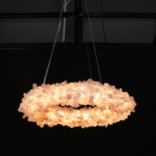 Clear Natural Crystal Stone Pendant Light
