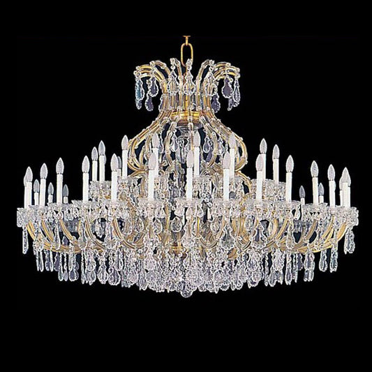 73X47 Inch Extra Wide Chandelier Big Maria Theresa Crystal Chandelier For Wedding Hall