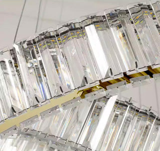 Custom Made 59'' Three Crystal Ring LED Chandelier Large Modern Chandelier for Hotel Lobby