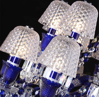 12 Lights Replica Baccarat Chandelier Blue & Clear Baccarat Crystal Lighting