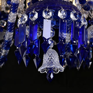24 Lights Baccarat Chandelier Blue & Clear Baccarat Crystal Lighting