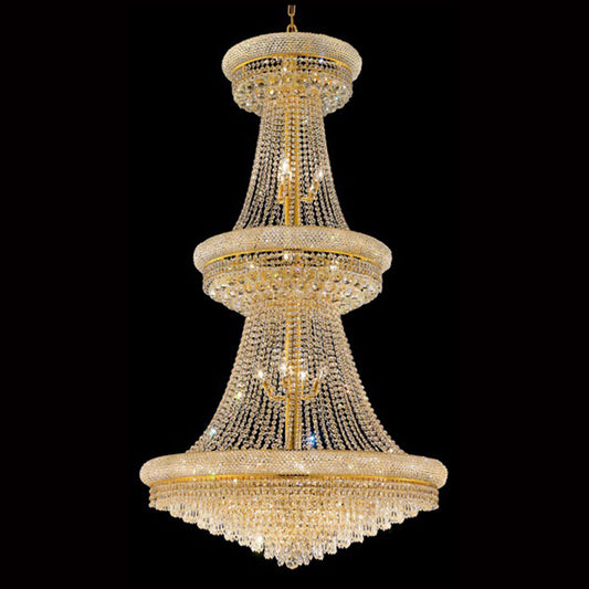 36X66 Inch 32 Lights Elegant Empire K9 Crystal Chandelier