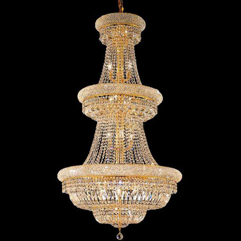 30X56 Inch 37 Lights French Basket K9 Crystal Chandelier Lighting