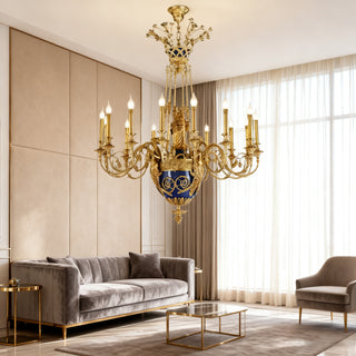 71X98 Inch Rococo Style Big French Empire Copper Chandelier for Foyer