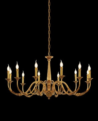 12 Lights Antique Brass Chandelier for Sale Baroque Style Chandelier Lighting for Living Room