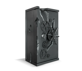 Luxury Collectible Vault Safe with Gold-Plated Finish & Secret Dial Lock System