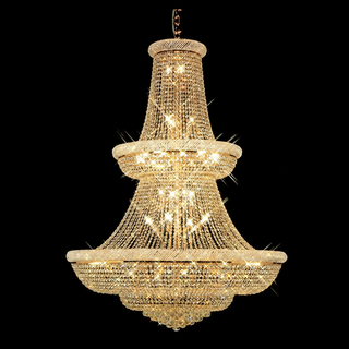 Big Foyer Chandelier Lighting in Gold 47"W 63"H