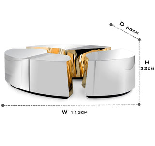 Luxury Oval Dining Table with Sculptural Brass Accents & High Gloss Finish