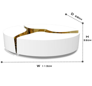Luxury Oval Dining Table with Sculptural Brass Accents & High Gloss Finish