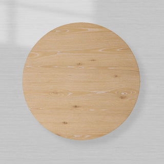Sullivan Oak Wood Round Coffee Table: Simplicity Living Room Center Cocktail & Tea Table
