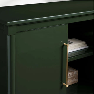 Oakleigh High-Gloss Lacquer Sideboard: Wood Buffet Table & Living Room Entryways Storage Cabinet