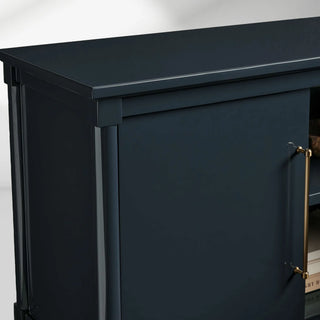 Oakleigh High-Gloss Lacquer Sideboard: Wood Buffet Table & Living Room Entryways Storage Cabinet