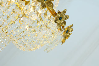 24X30 Inch Classical French Empire Brass and Crystal Chandelier