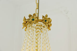 24X30 Inch Classical French Empire Brass and Crystal Chandelier