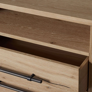 Sullivan Reclaimed Oak Nightstand | Rustic 2-Drawer Bedroom Storage