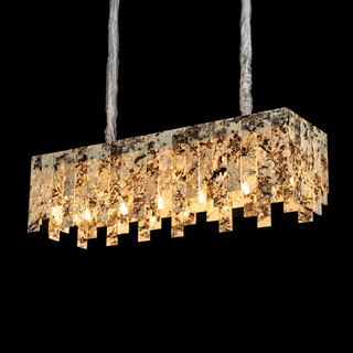 Modern Snowcrest White Luxury Marble Linear Chandelier