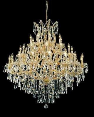 37 Lights Maria Theresa Chandelier 44 Inch Elegant Gold Crystal Lighting