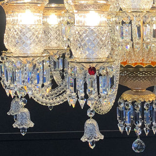 15 Lights Baccarat Chandelier Gold & Clear Baccarat Crystal Lighting