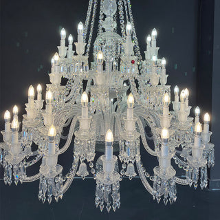 48 Lamps Elegant Zenith Baccarat Crystal Chandelier for Big Living Room