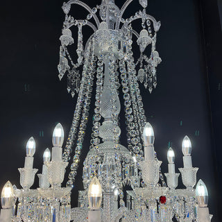 48 Lamps Elegant Zenith Baccarat Crystal Chandelier for Big Living Room