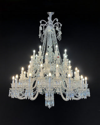 48 Lamps Elegant Zenith Baccarat Crystal Chandelier for Big Living Room