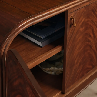 Frances Vintage Figured Mahogany Wood Sideboard