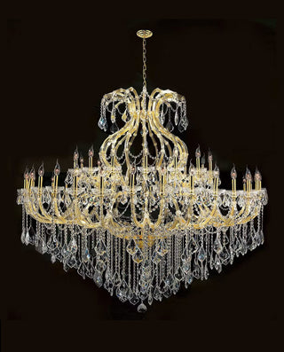 71X59 Inch Extra Wide Chandelier 49 Lights Big Gold Maria Theresa Crystal Chandelier For Dining Room