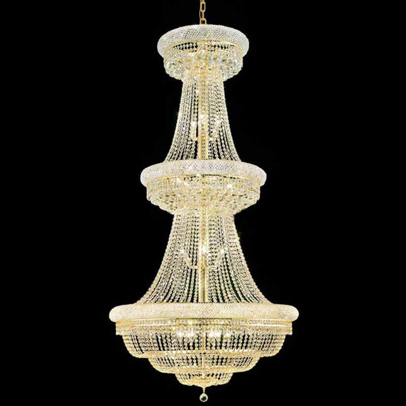 36X69 Inch 32 Lights French Basket K9 Crystal Chandelier Lighting