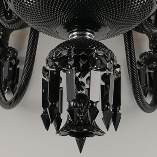18 Lights Black Baccarat Crystal Lighting