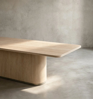 Caden Wood Dining Table | Walnut & Oak Rectangular Table