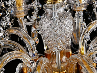 54 Lights Big Crystal Chandelier in Gold Frame 73"W 94"H