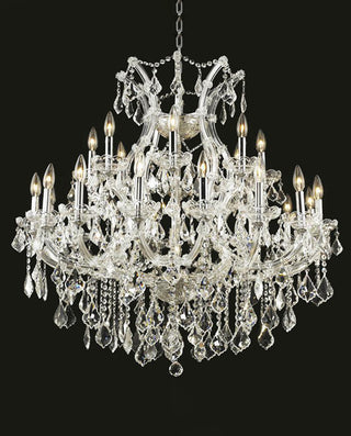 36'' Wide Maria Theresa Crystal Chandelier 25 Lights Candle Style Chrome Chandelier MT01L25C