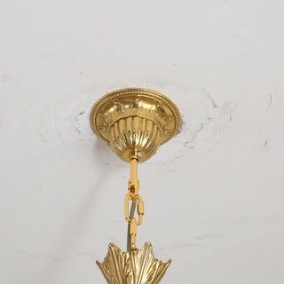 10 Inch Mini Chandelier Antique Brass and Crystal Lighting for Hallway