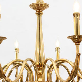 6 Lights Baroque Style Chandelier Small French Brass Chandelier