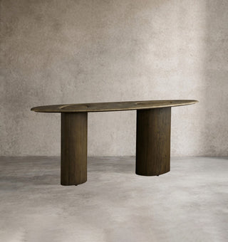 Sucurro Primavera Wood & Oxidized Aluminum Console Table