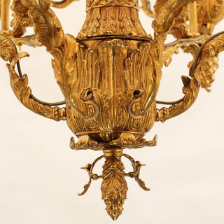47X39 Inch 36 Lights Baroque Style Antique Brass Chandelier