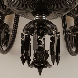 24 Lights Baccarat Black Chandelier