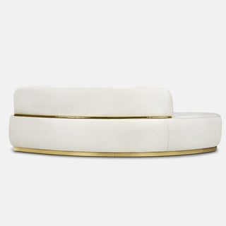 Luxury Swan Lake Inspired Sofa with Sculptural Brass Frame & Asymmetric Design