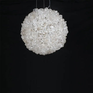 Clear Natural Crystal Stone Pendant Light