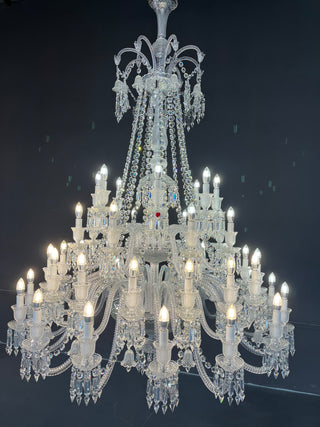 High Quality Copied 48 Lights Clear Zenith Baccarat Chandelier Crystal Lighting