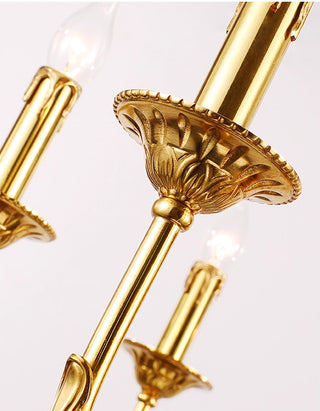 6 Lights Baroque Style Chandelier Small French Brass Chandelier