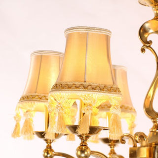 25X24 Inch 6 Light Elegant Antique Brass and Crystal Chandelier Light for Bedroom