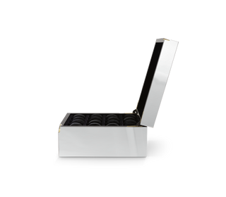 Luxury Lapiaz Watch Box with Polished Stainless Steel & Premium Watch Storage Design