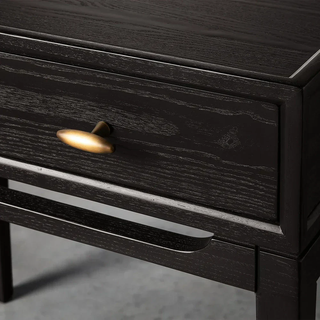 Mid Century Modern Nightstand Ash Wood – Bedroom Bedside Storage Cabinet Table