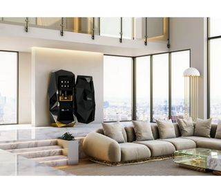 Luxury Diamond Floor Safe with Hidden Watch Winder & Certified High-Security Storage System